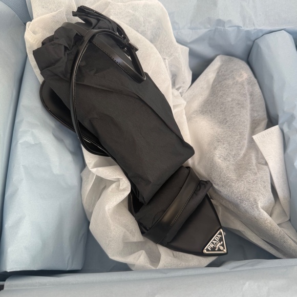 PRADA Leather Ankle-strap Sandals - Picture 4 of 6